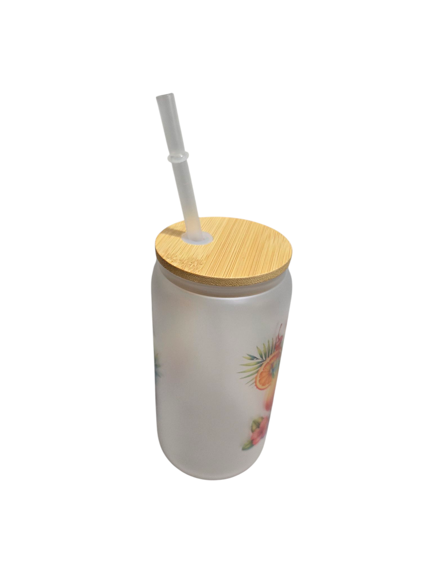 Pot en verre personnalisé boisson exotique