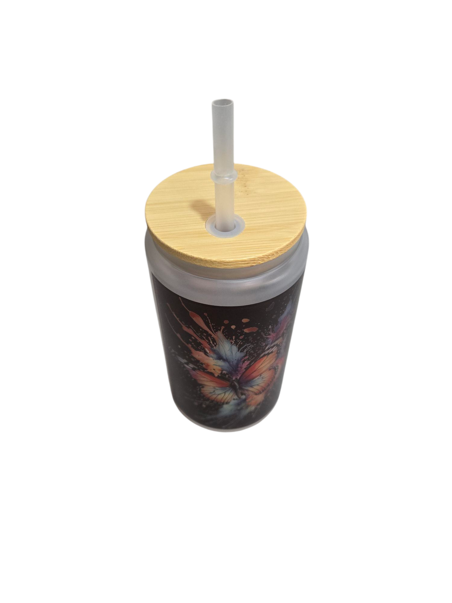 Pot en verre personnalisé papillon